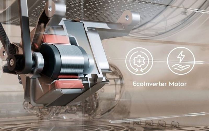 Động cơ Eco Inverter giặt sấy hiệu quả, tiết kiệm điện nước Động cơ Eco Inverter giặt sấy hiệu quả, tiết kiệm điện nước