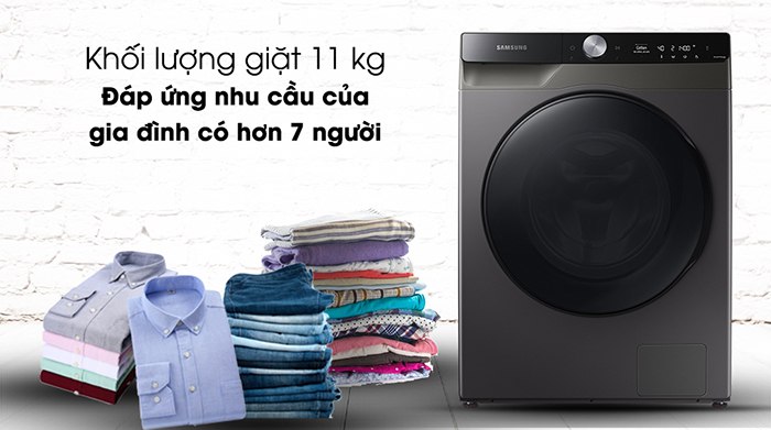 Máy giặt sấy Samsung AI 11KG WD11T734DBX/SV Máy giặt sấy Samsung AI 11KG WD11T734DBX/SV