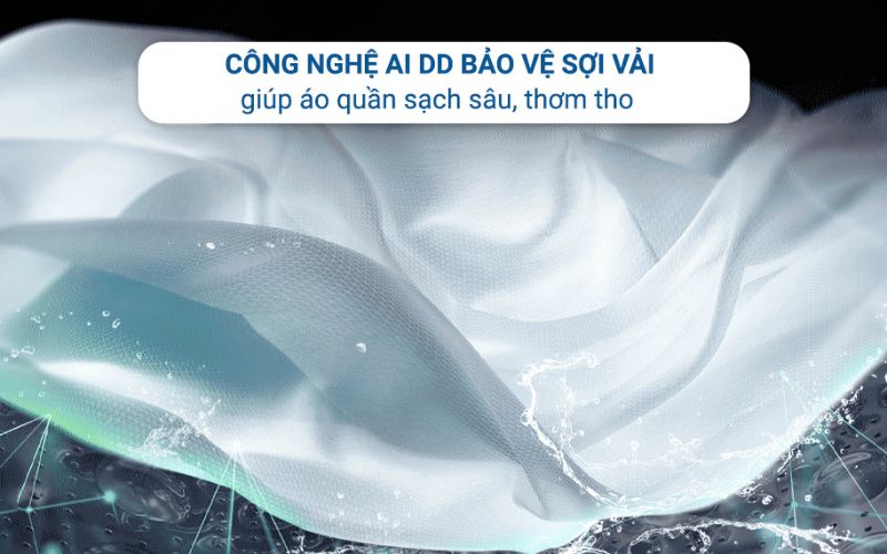Công nghệ AI DD giặt quần áo sạch sâu, ngát hương thơm  Công nghệ AI DD giặt quần áo sạch sâu, ngát hương thơm