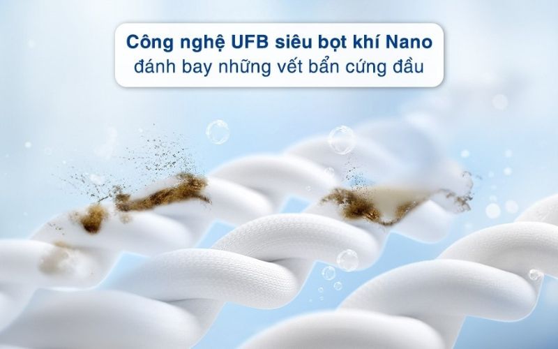 Công nghệ UFB siêu bọt khí Nano thẩm thấu sâu đánh bật mọi vết bẩn  Công nghệ UFB siêu bọt khí Nano thẩm thấu sâu đánh bật mọi vết bẩn