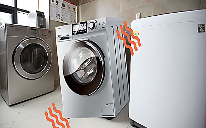 Bề mặt gồ ghề có thể khiến máy giặt mất cân bằng, dẫn đến rung lắc và tiếng ồn lớn khi vắt