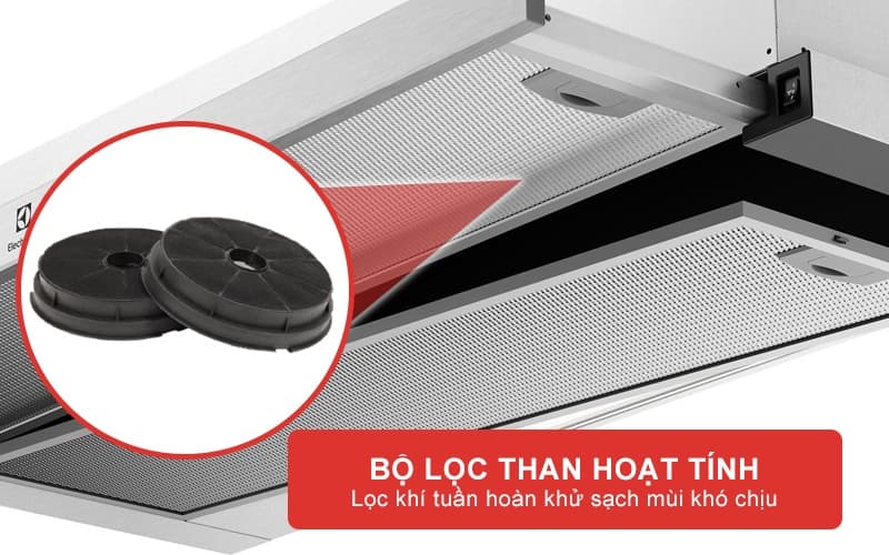 Bộ lọc than hoạt tính lọc khí tuần hoàn loại bỏ tối đa mùi khói bếp