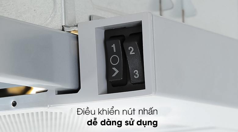 Bảng điều khiển nút nhấn điều chỉnh 3 chế độ gió dễ dàng