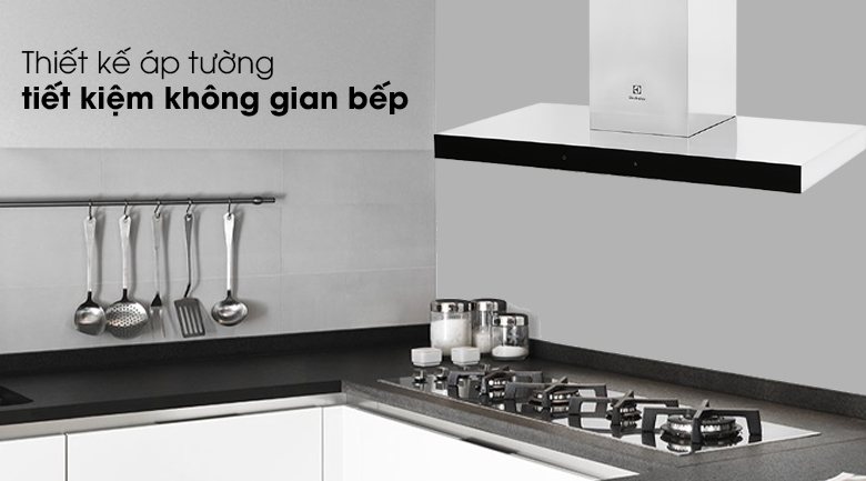 Thiết kế áp tường gọn, sang trọng, chất liệu bền tốt tối ưu không gian bếp