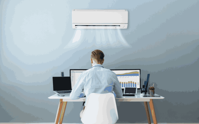 Điều hòa hoạt động liên tục quá công suất làm giảm hiệu suất của điều hòa.  Điều hòa hoạt động liên tục quá công suất làm giảm hiệu suất của điều hòa.