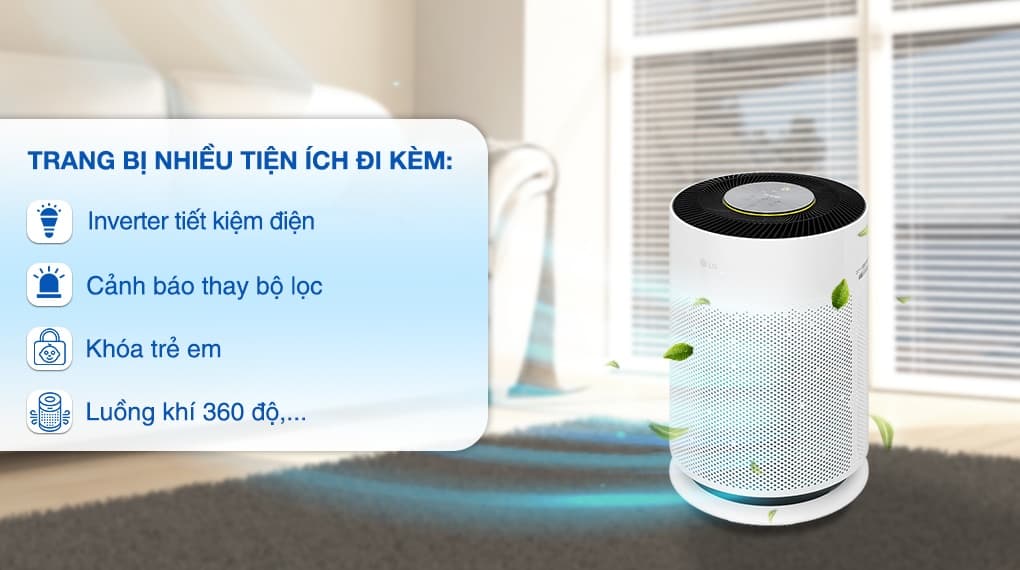  Các tính năng đặc biệt cho quá trình lọc không khí hiệu quả, an toàn hơn
