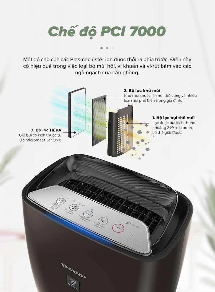 Máy lọc không khí Sharp FP-J50V-H Máy lọc không khí Sharp FP-J50V-H