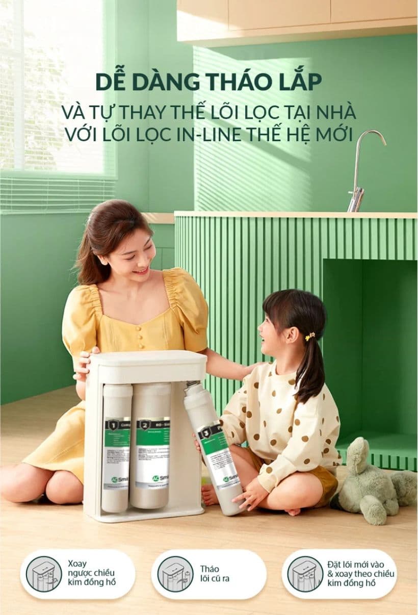  Lõi lọc thế hệ mới In-Line giảm nguy cơ rò rỉ nước