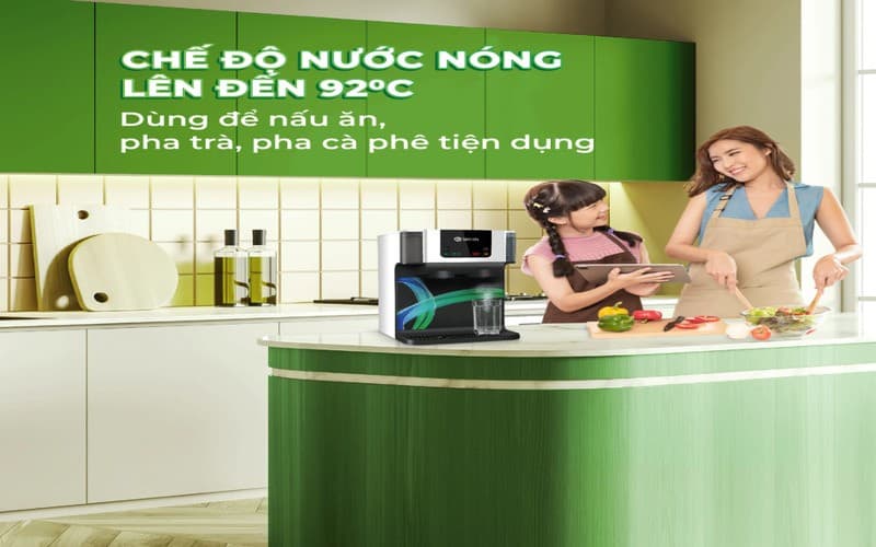 Chế độ nước thường, ấm, nóng phù hợp mọi nhu cầu sử dụng Chế độ nước thường, ấm, nóng phù hợp mọi nhu cầu sử dụng