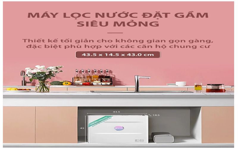 Thiết kế siêu mỏng với chiều ngang chỉ 14.5cm lắp đặt gọn gàng  Thiết kế siêu mỏng với chiều ngang chỉ 14.5cm lắp đặt gọn gàng