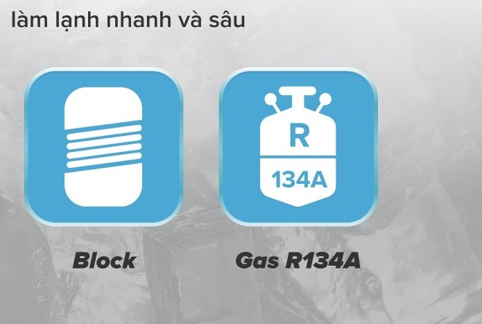 Hệ thống làm lạnh Block, Gas R134A có hiệu suất làm lạnh cao, tiết kiệm điện Hệ thống làm lạnh Block, Gas R134A có hiệu suất làm lạnh cao, tiết kiệm điện