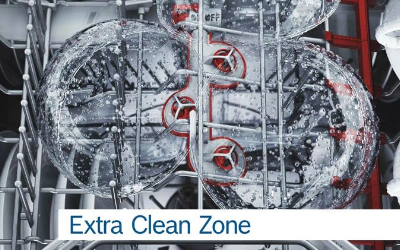  Tính năng Extra Clean Zone làm sạch chén bát mạnh mẽ