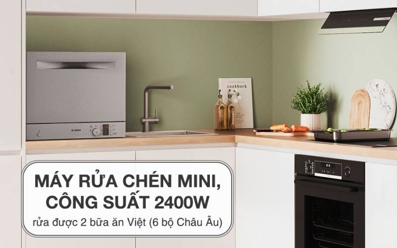 Chế độ rửa Eco của Bosch SKS62E38EU hỗ trợ giảm lượng nước tiêu thụ đáng kể