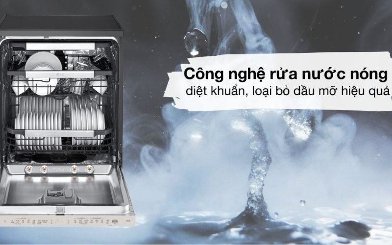 Công nghệ rửa nước nóng Truesteam loại bỏ mảng bám, diệt khuẩn hiệu quả Công nghệ rửa nước nóng Truesteam loại bỏ mảng bám, diệt khuẩn hiệu quả