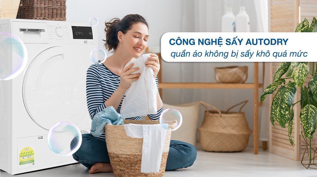  Công nghệ sấy AutoDry tự động điều chỉnh nhiệt độ sấy phù hợp