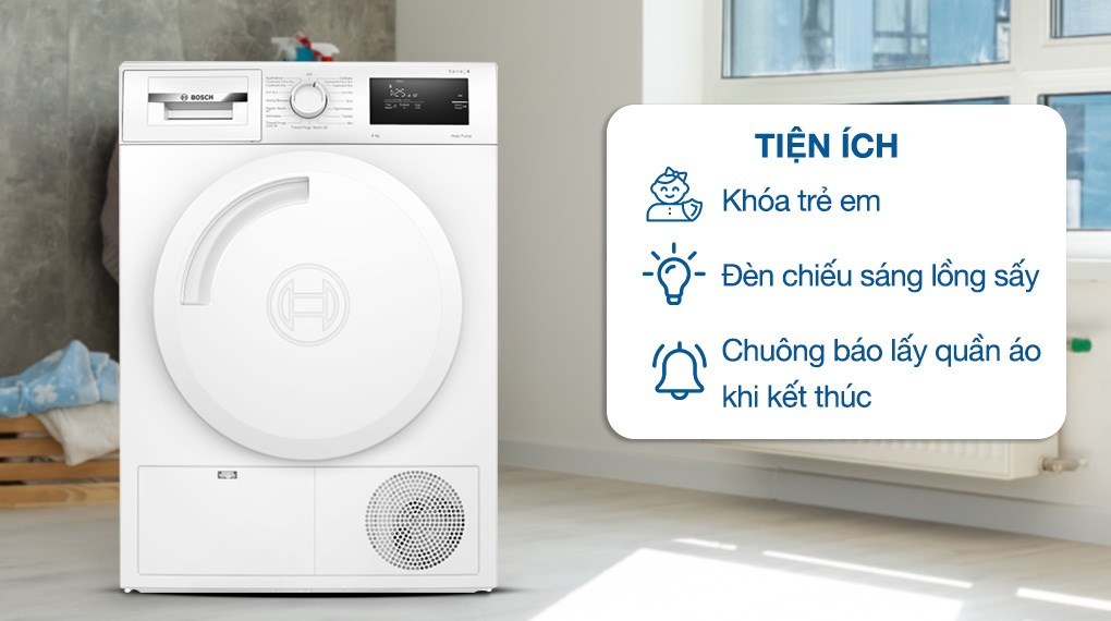  Các tính năng đặc biệt nâng cao tiện ích cho quá trình giặt sấy
