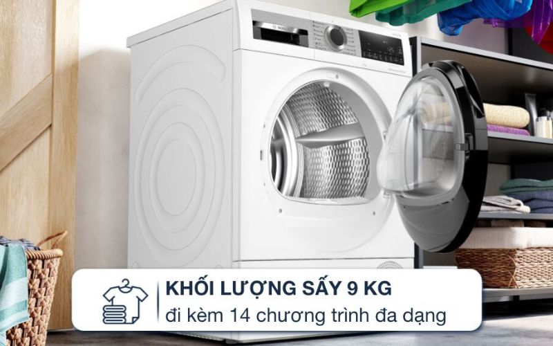 Khả năng sấy lớn, 14 chương trình tiện ích đáp ứng mọi nhu cầu sấy khô đồ Khả năng sấy lớn, 14 chương trình tiện ích đáp ứng mọi nhu cầu sấy khô đồ