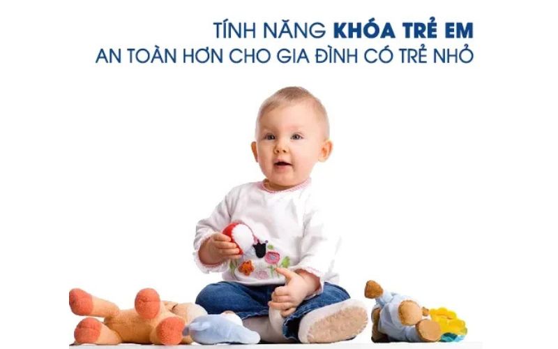 Khóa trẻ em và hệ thống dây tiếp đất bảo vệ an toàn cho người dùng   Khóa trẻ em và hệ thống dây tiếp đất bảo vệ an toàn cho người dùng