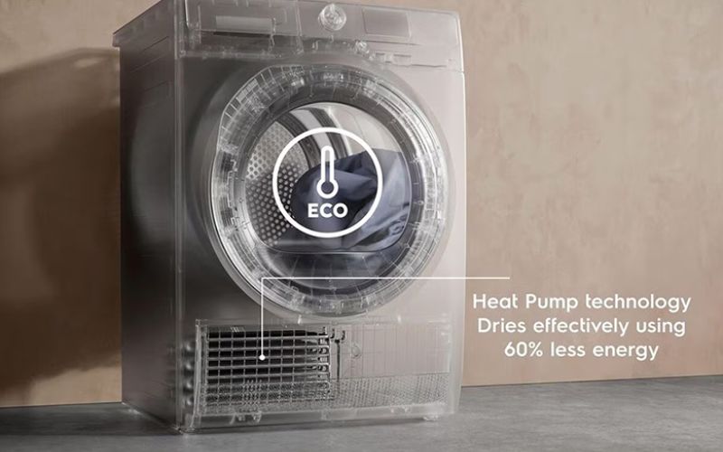 Công nghệ HeatPump bảo vệ sợi vải mềm mại, tiết kiệm 60% năng lượng điện Công nghệ HeatPump bảo vệ sợi vải mềm mại, tiết kiệm 60% năng lượng điện