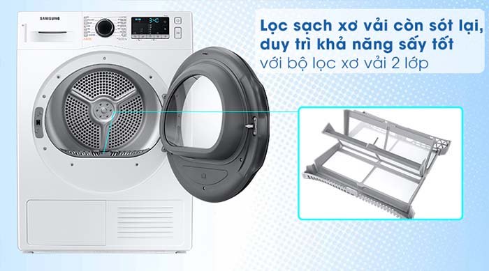 Máy sấy Heatpump Samsung 9Kg DV90TA240AE/SV Máy sấy Heatpump Samsung 9Kg DV90TA240AE/SV