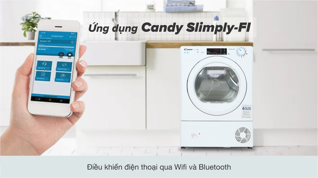 Máy sấy quần áo Candy 8 Kg C8TE-S