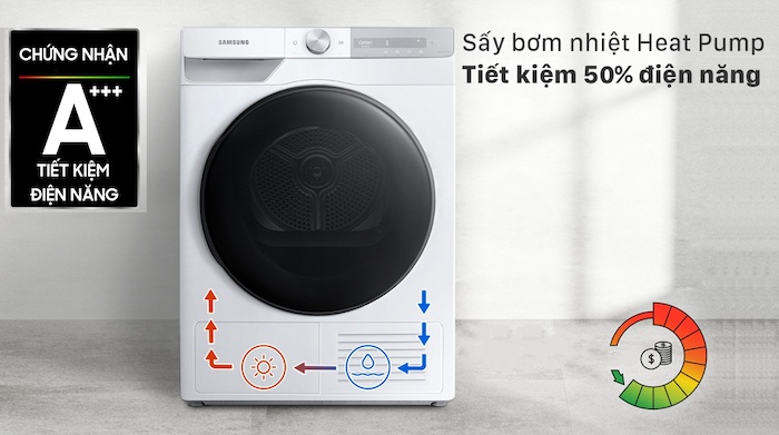 Máy sấy Samsung AI Heatpump 9 KG DV90T7240BH/SV Máy sấy Samsung AI Heatpump 9 KG DV90T7240BH/SV