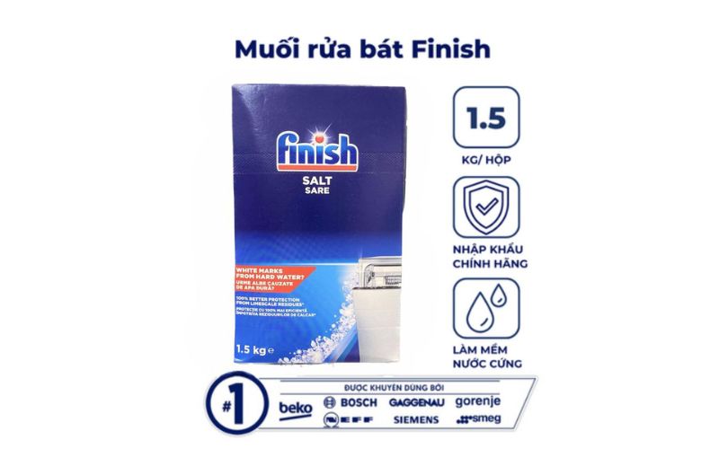 Muối rửa bát Finish sử dụng chuyên dụng cho đa dạng máy rửa bát Muối rửa bát Finish sử dụng chuyên dụng cho đa dạng máy rửa bát