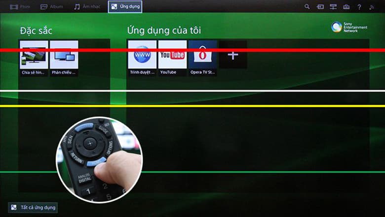 Nguyên nhân và cách khắc phục màn hình Tivi Sony bị sọc