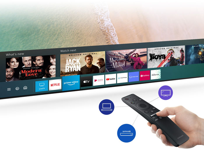 One Remote Control cho phép bạn tận hưởng mọi nội dung yêu thích qua điều khiển