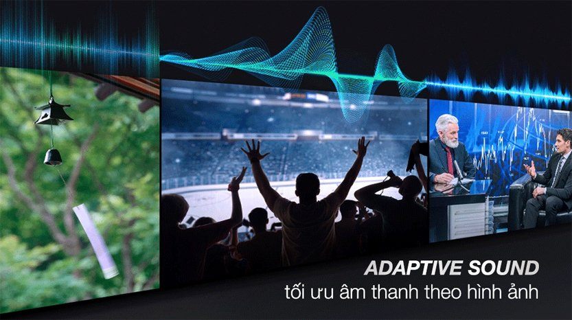 Công nghệ OTS - Q-Symphony Next - Adaptive Sound tạo âm thanh hấp dẫn, bao trùm  Công nghệ OTS - Q-Symphony Next - Adaptive Sound tạo âm thanh hấp dẫn, bao trùm