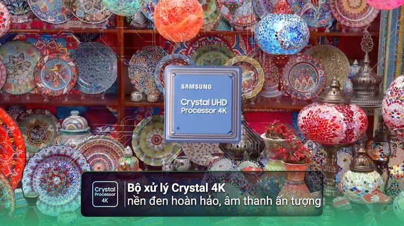  Độ phân giải 4K và bộ xử lý Crystal 4K cho hình ảnh rõ nét, chi tiết hơn