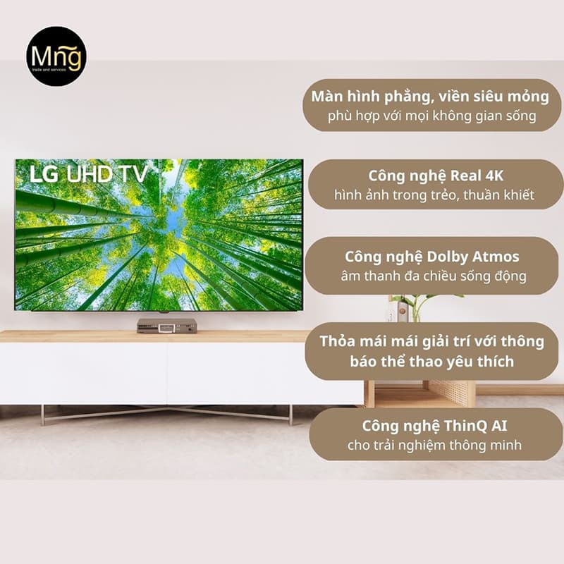 Smart Tivi Samsung 4K 43 inch 43BU8000 Crystal UHD cho phép người dùng trải nghiệm màn hình hiển thị không giới hạn 