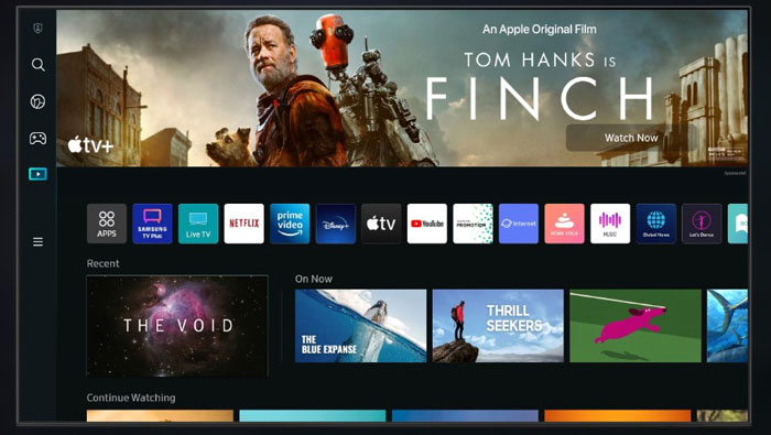 Smart tivi Samsung QA75Q60B có kho ứng dụng Smart Hub khổng lồ