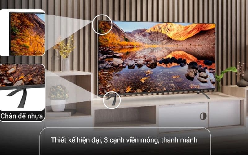  Tivi Casper 55 inch 55QG8000 có thiết kế tinh tế, tính thẩm mỹ cao