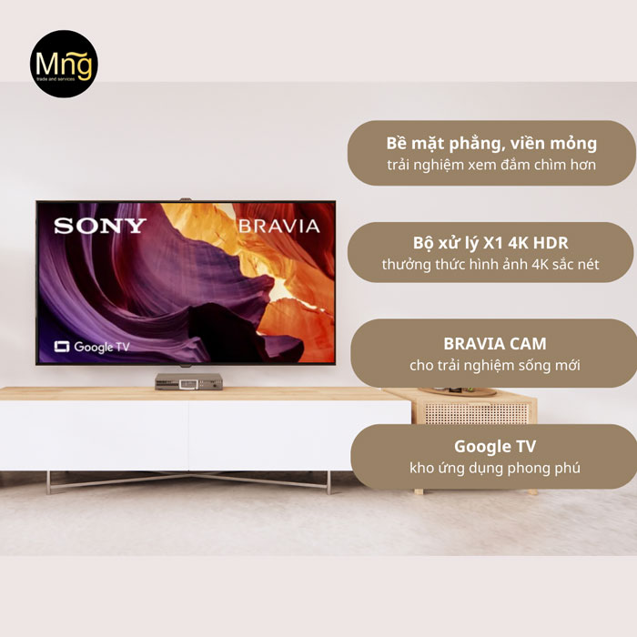 Hệ điều hành Android Tivi cùng với bộ xử lý mạnh mẽ giúp KD-43X81DK có hiệu suất mượt mà và nhanh chóng 