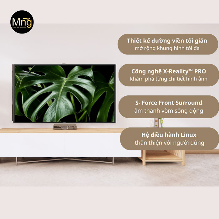 Smart Tivi Sony KDL- 50W660G/Z sở hữu đường viền tối giản, đem đến vẻ đẹp tinh tế, hiện đại, nâng cấp thẩm mỹ cho không gian lắp đặt