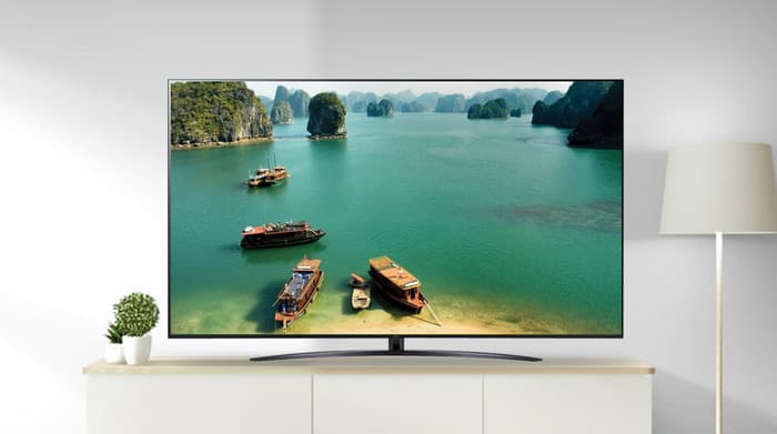 Tivi LG 55NANO76SQA với thiết kế thanh mảnh, gọn nhẹ giúp tiết kiệm diện tích không gian