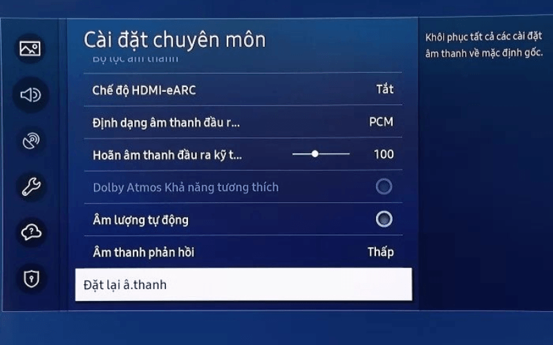 Cài lại âm thanh cho tivi Samsung khá dễ dàng để thực hiện Cài lại âm thanh cho tivi Samsung khá dễ dàng để thực hiện