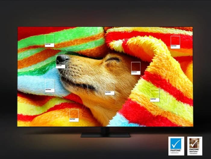 Tivi Samsung QLED là mẫu Tivi đầu tiên được sở hữu chứng nhận PANTONE về màu sắc hiển thị chân thực