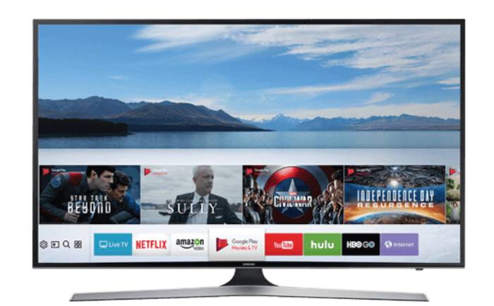 Tivi Samsung UA40MU6103 cho phép người dùng tìm kiếm bằng giọng nói thông qua điều khiển từ xa