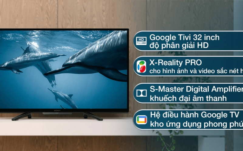 Google Tivi Sony KD-32W830K có nhiều ưu điểm nổi bật