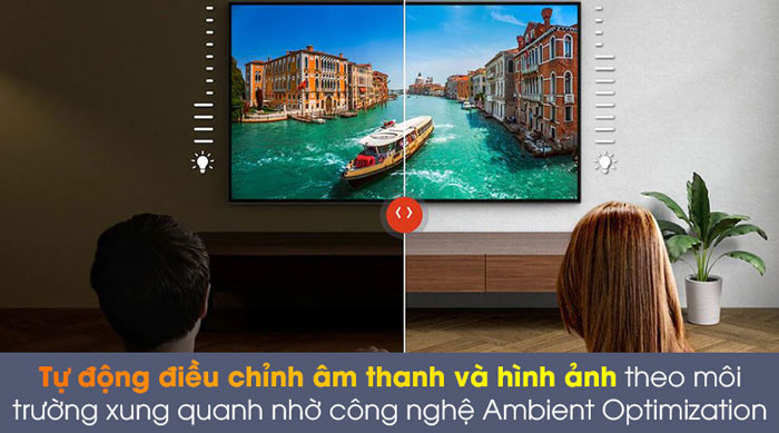 Tivi Sony KD-43X81DK có khả năng hiệu chỉnh ánh sáng phù hợp với vị trí người xem