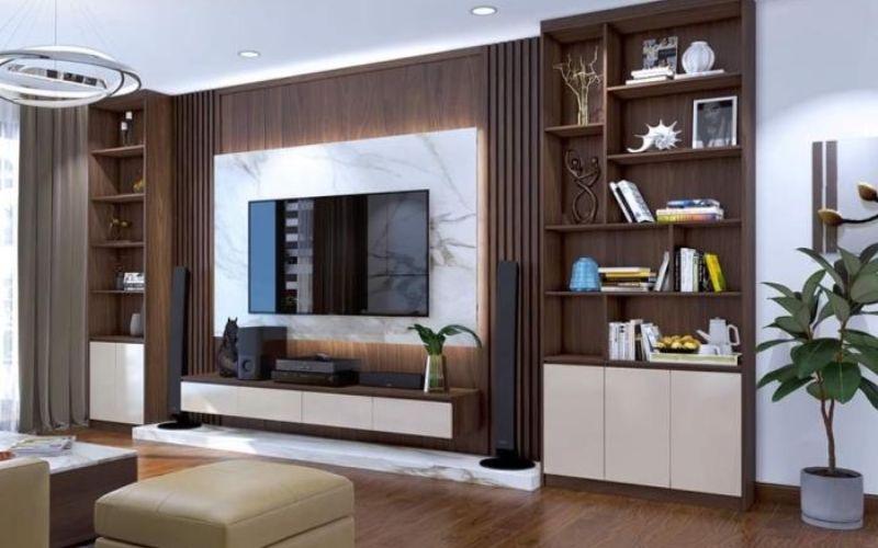 Thiết kế tivi treo tường hài hòa với không gian sống, tăng vẻ đẹp nội thất Thiết kế tivi treo tường hài hòa với không gian sống, tăng vẻ đẹp nội thất