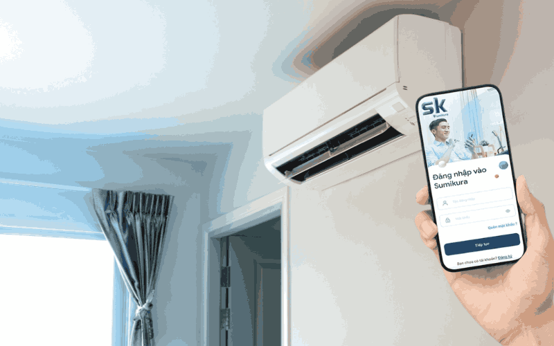  Đăng ký bảo hành điều hòa Sumikura nhanh chóng và tiện lợi qua ứng dụng SK Home.
