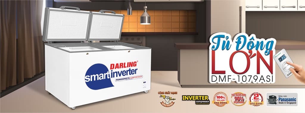 Tủ đông Darling 1 ngăn 1000 lít DMF-1079 ASI Tủ đông Darling 1 ngăn 1000 lít DMF-1079 ASI