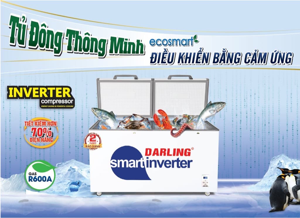 Tủ đông Darling 2 ngăn 450 lít DMF-4699 WS2 Tủ đông Darling 2 ngăn 450 lít DMF-4699 WS2