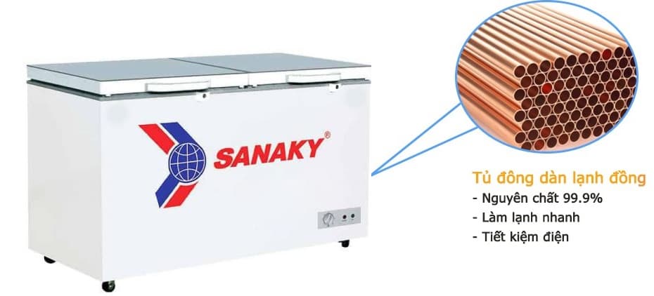 Tủ đông Sanaky 250 Lít 1 ngăn 2 cánh VH-2599A2K Tủ đông Sanaky 250 Lít 1 ngăn 2 cánh VH-2599A2K