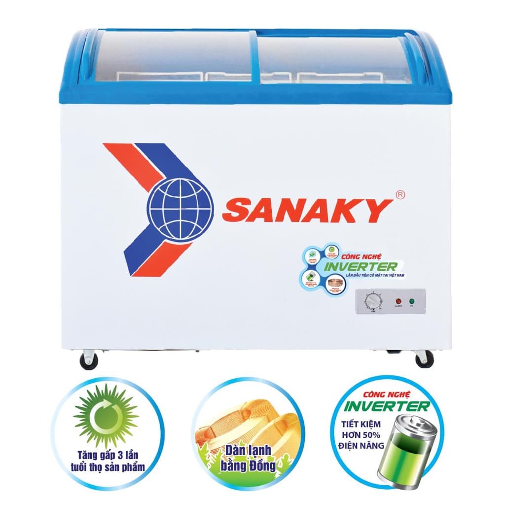 Tủ đông Sanaky 480 Lít 2 cánh Inverter VH-4899K3
