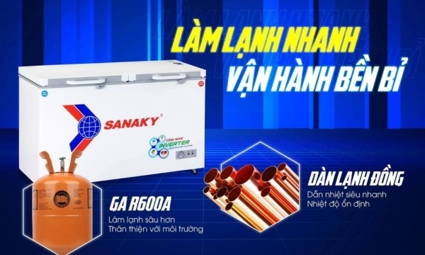  Dàn lạnh bằng đồng nguyên chất cấp đông nhanh chóng, vận hành bền bỉ