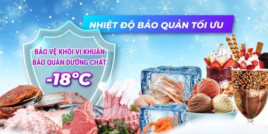 Công nghệ làm lạnh 360 độ giữ độ lạnh ổn định cho thực phẩm luôn tươi ngon